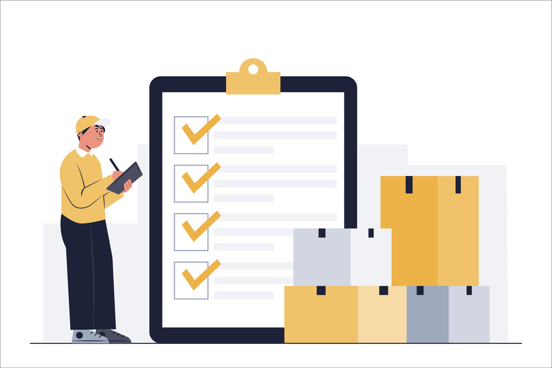 Inventory checklist highlighted for tracking rental equipment in sub-renting systems.